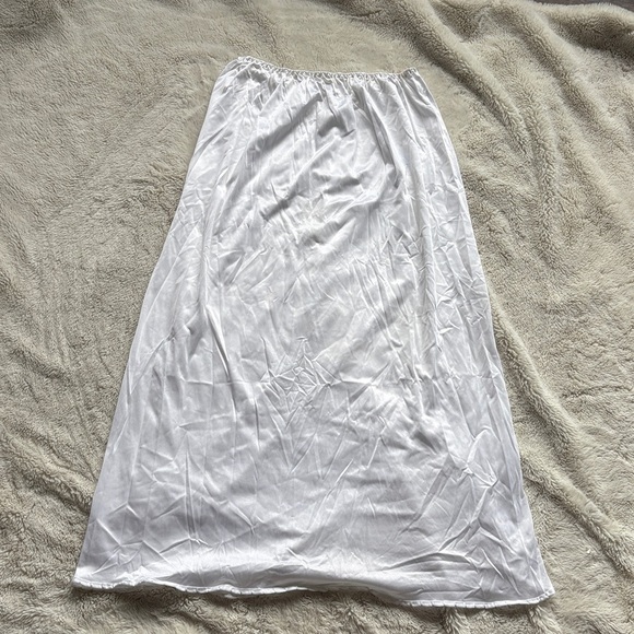 Vintage Impromptu White Slip Skirt | Lace Trim | Coquette Lingerie | Y2K - Picture 1 of 5